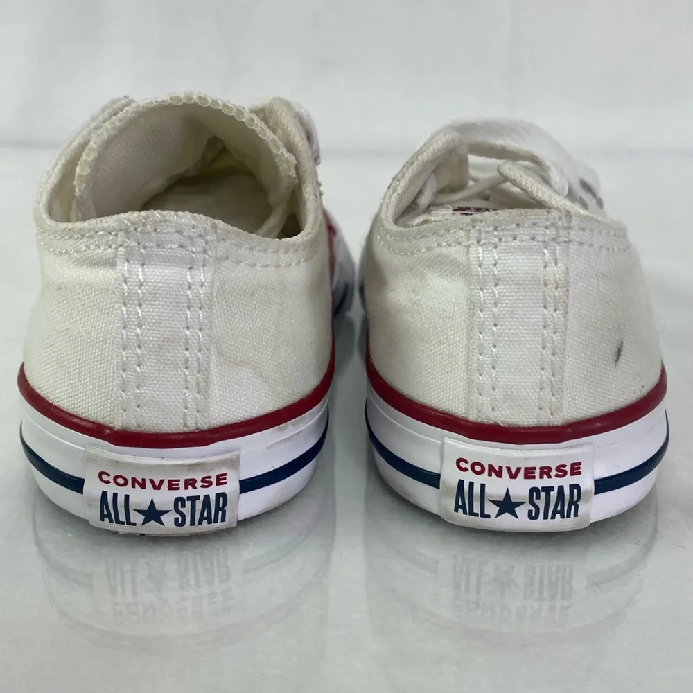 Converse All Star Toddler Infant Low Top Sneakers White Canvas Size 7 J256_8